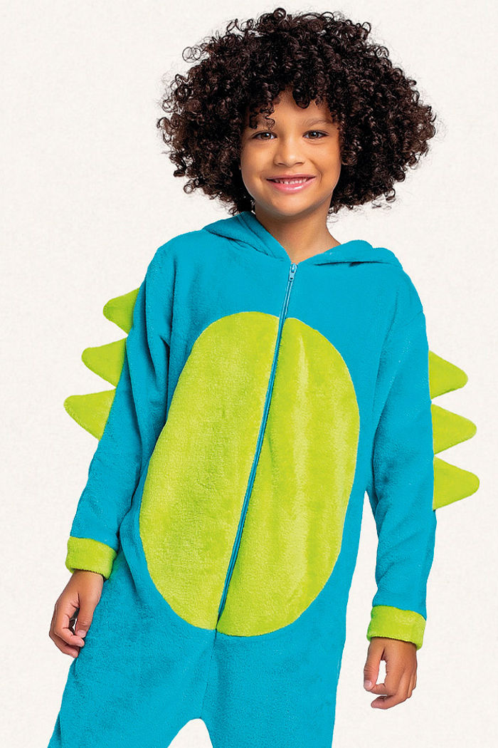 Kigurumi monstro em tecido fleece