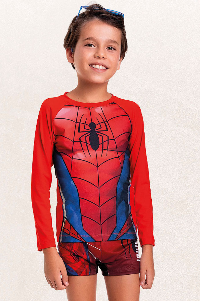 Camiseta manga longa homem-aranha praia