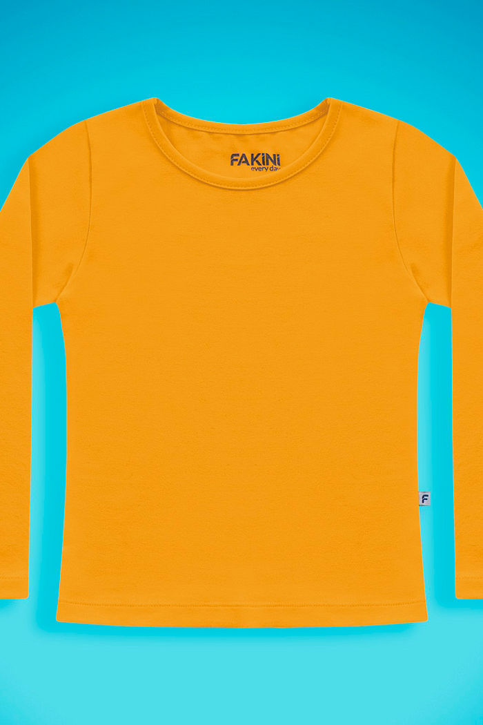 Blusa manga longa em cotton