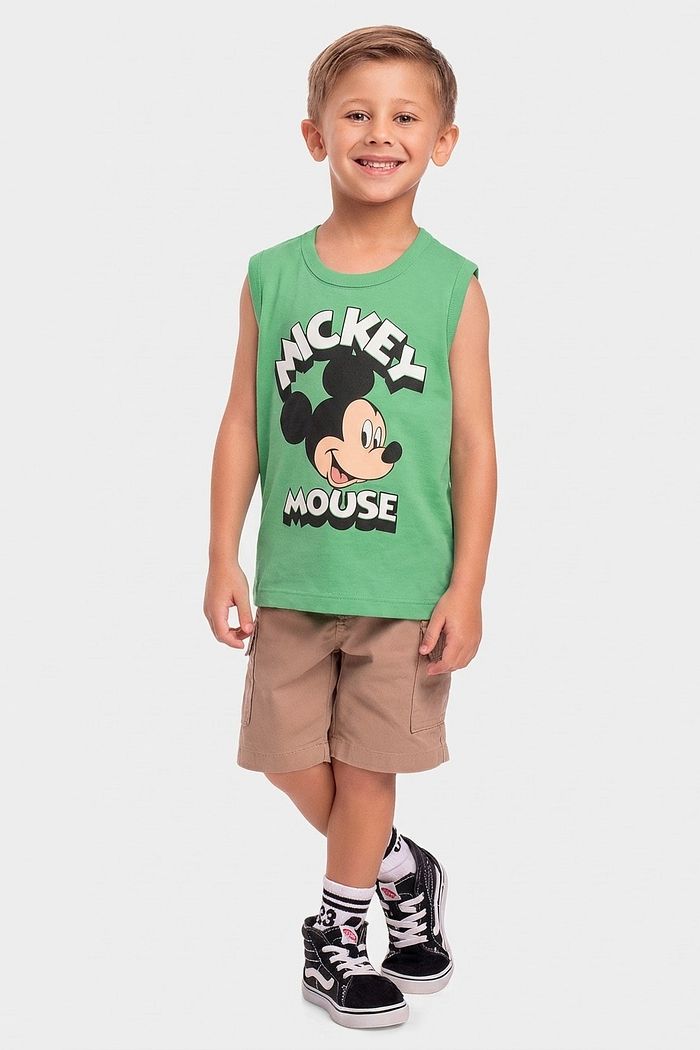 Regata infantil Mickey com relevo 3d