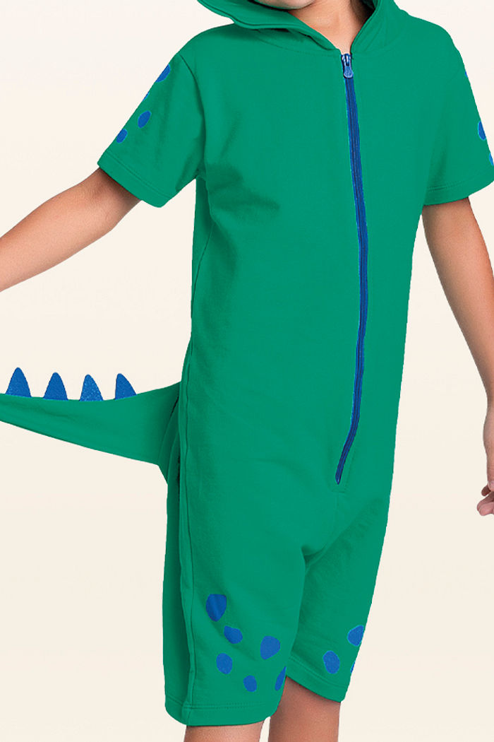 Kigurumi dinossauro em moletinho