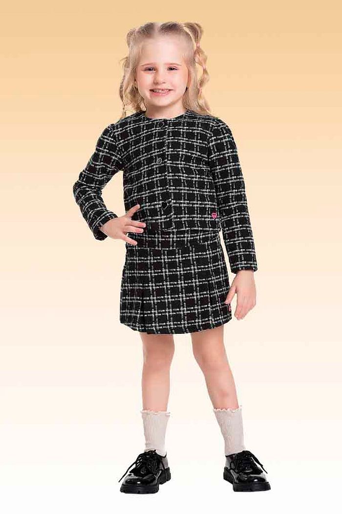 Casaco em tecido tweed