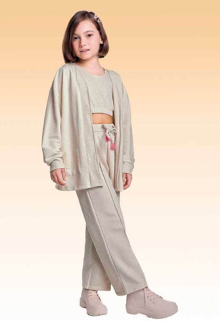 Calça em moletinho linho