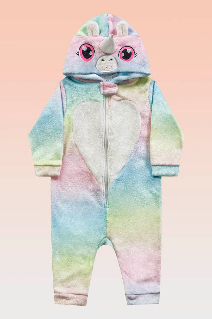 Kigurumi unicórnio em fleece