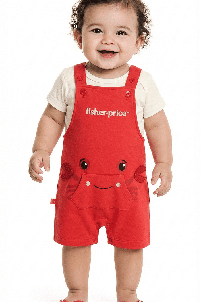 Conjunto body manga curta e macacão em moletinho