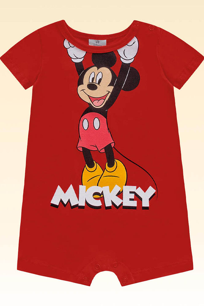 Macacão em meia malha mickey