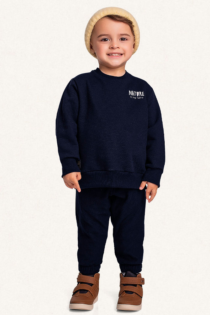 Blusão em moletom lótus natureza