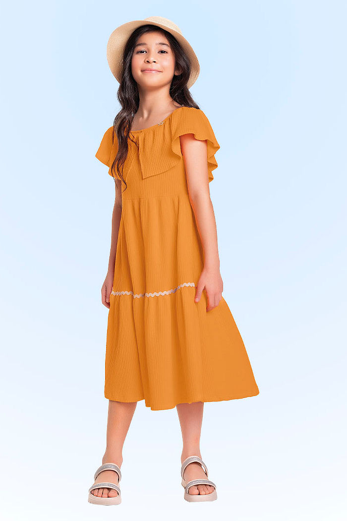 Vestido midi em malha candy