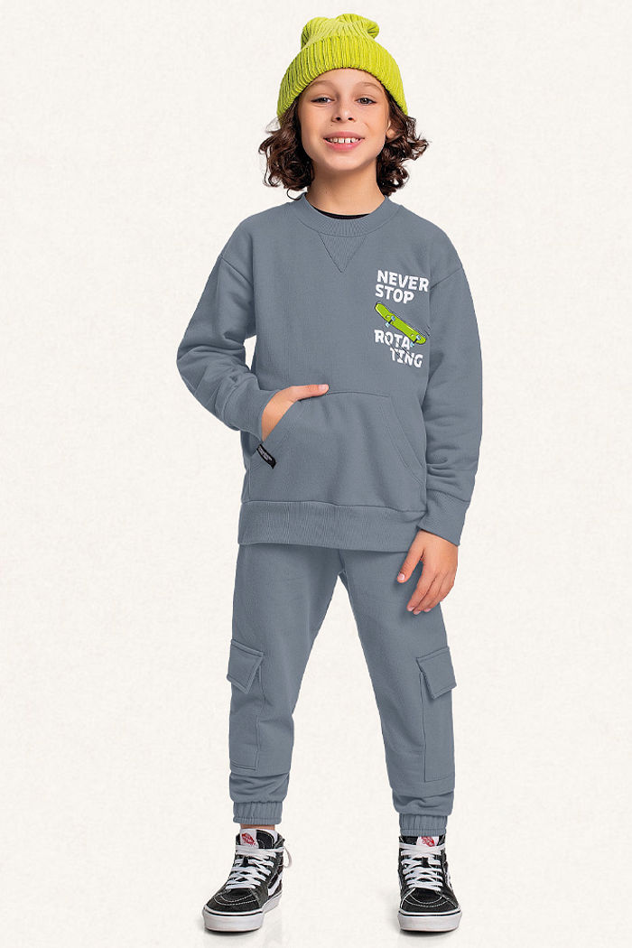 Caça em moletom com bolso