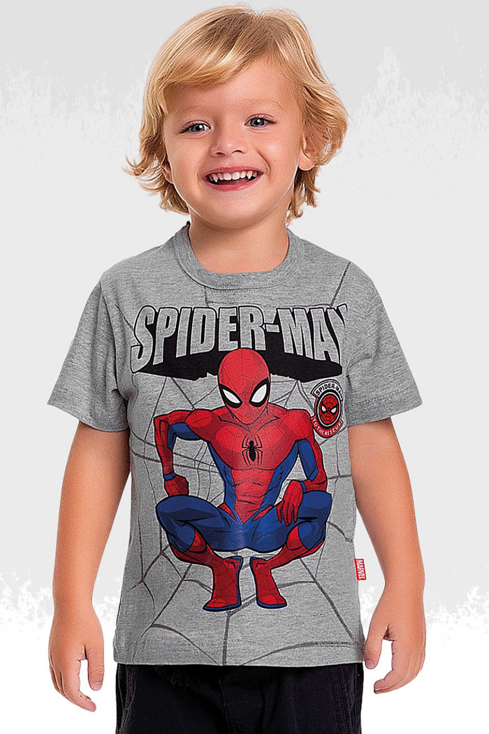 Camiseta em meia malha spiderman