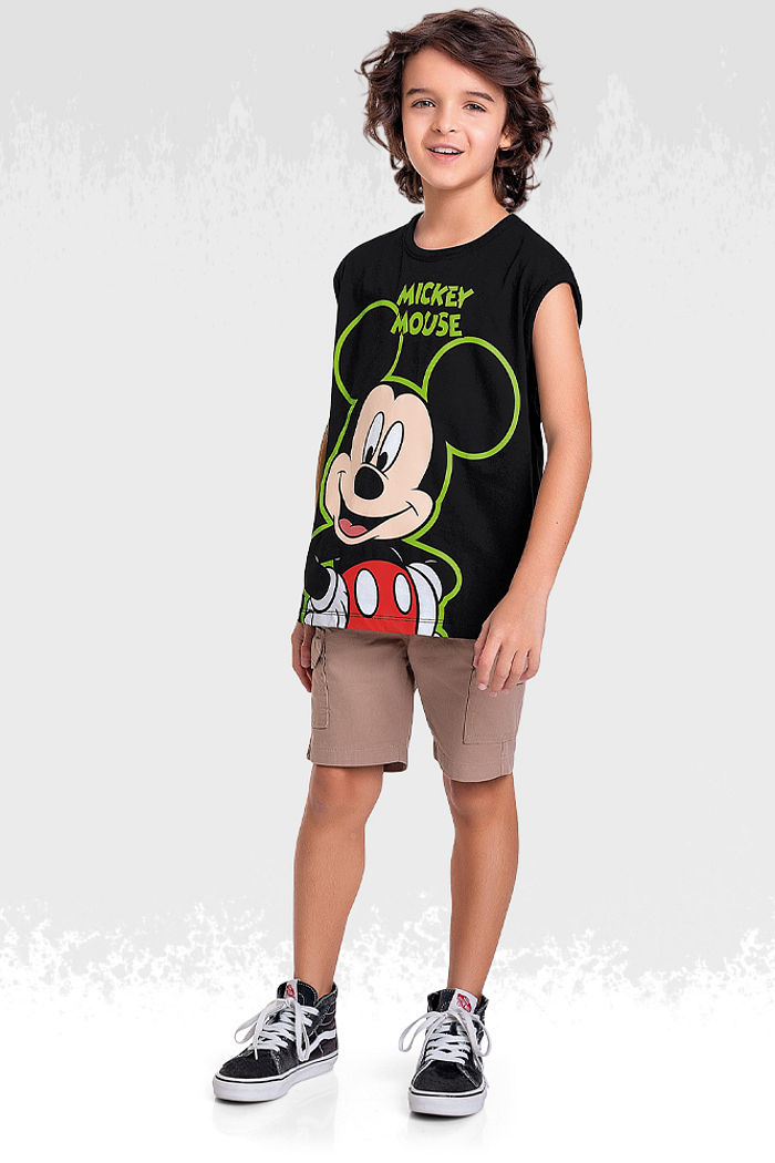 Regata meia malha mickey