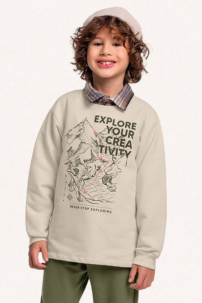 Conjunto blusão e calça em moletom explore