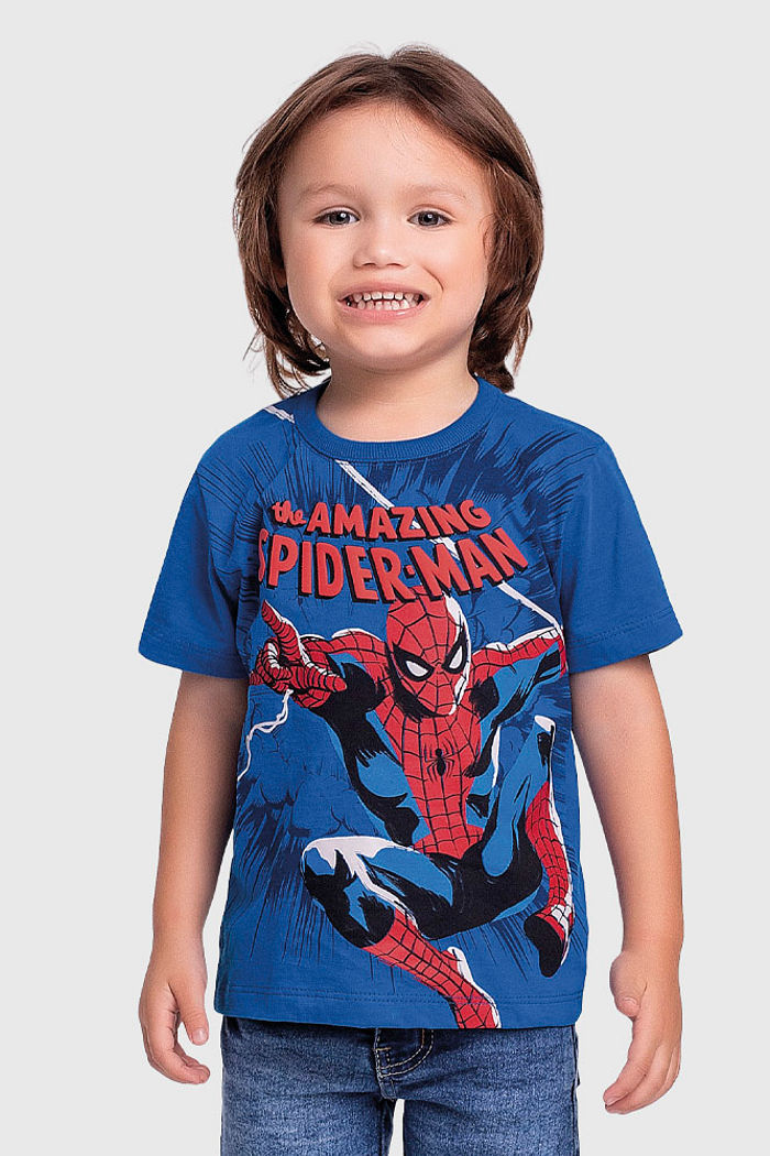 Camiseta em meia malha spider-man