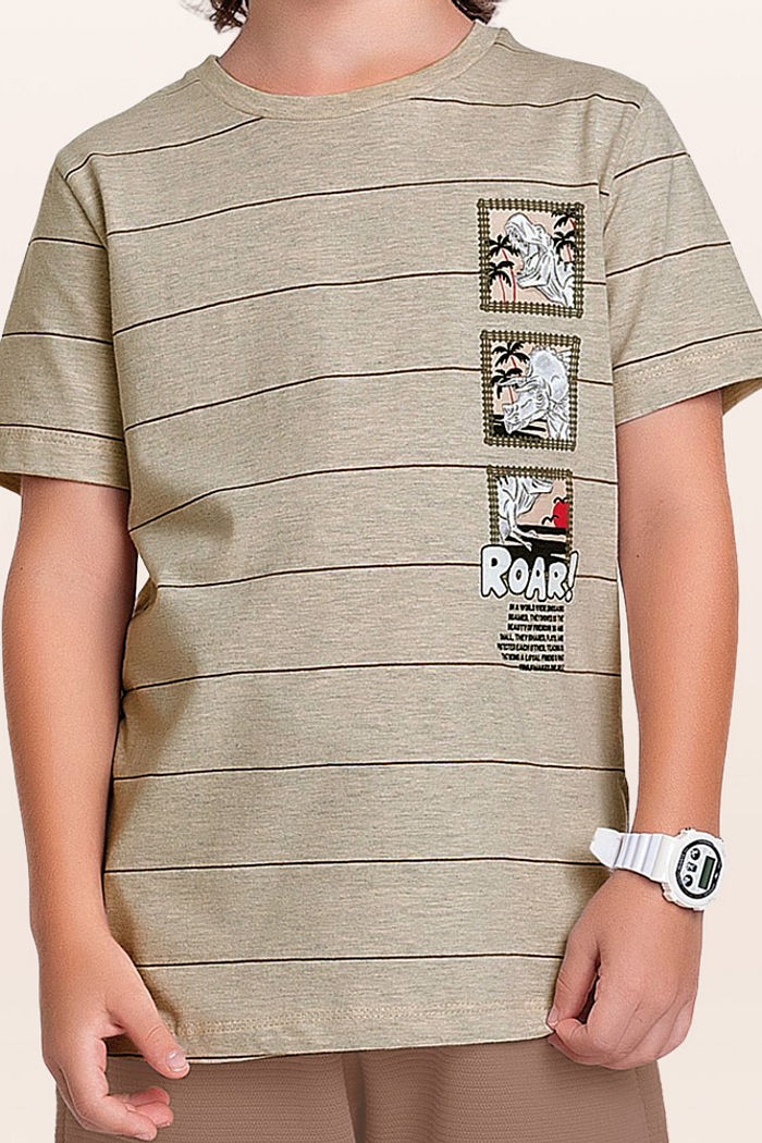 Camiseta em meia malha roar