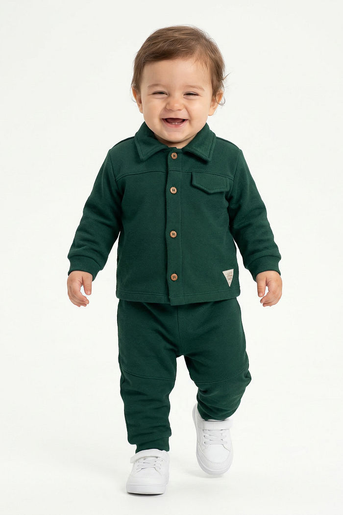 Conjunto casaco aberto e calça