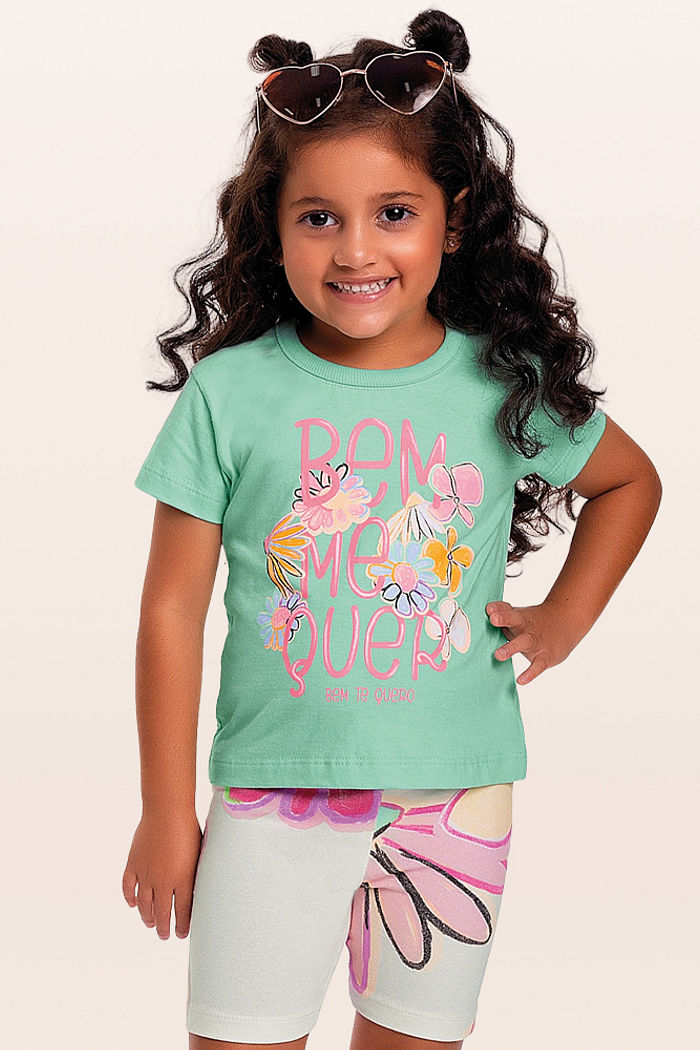 Conjunto blusa e capri bem me quer