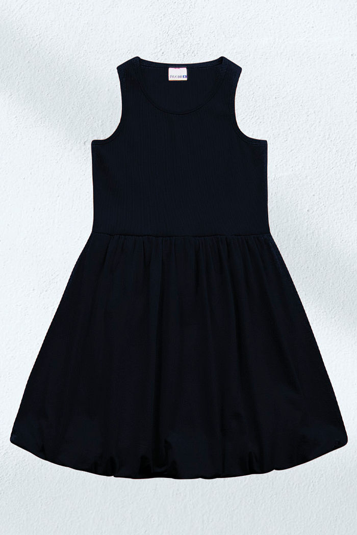 Vestido balonê em ribana 2x1