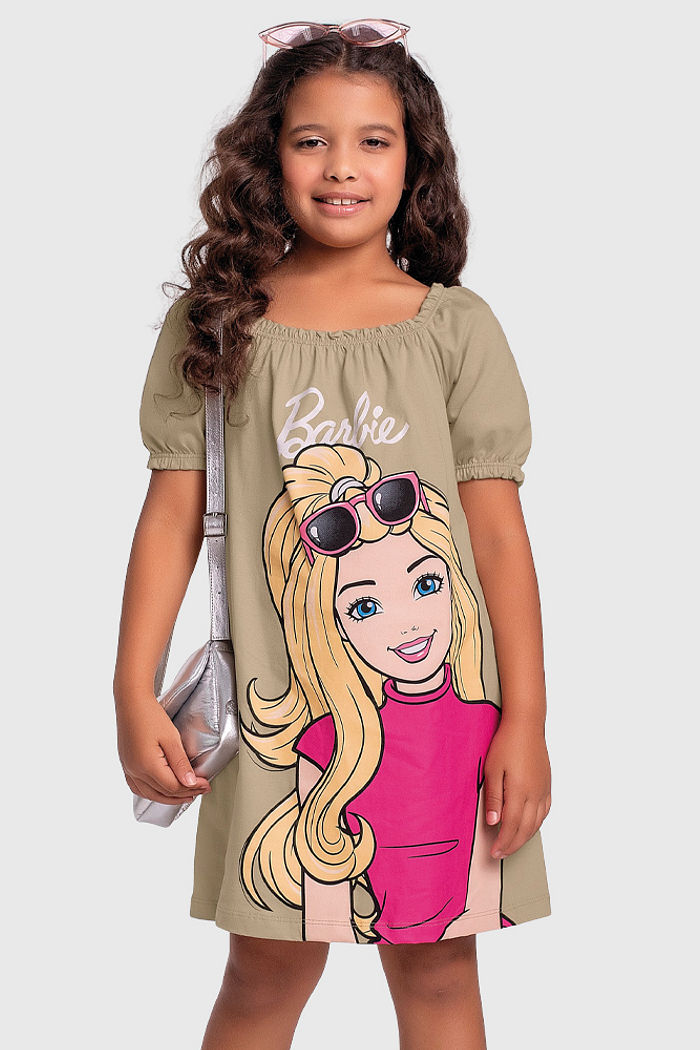 Vestido em meia malha da Barbie