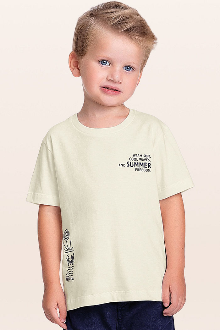 Camiseta em meia malha mar