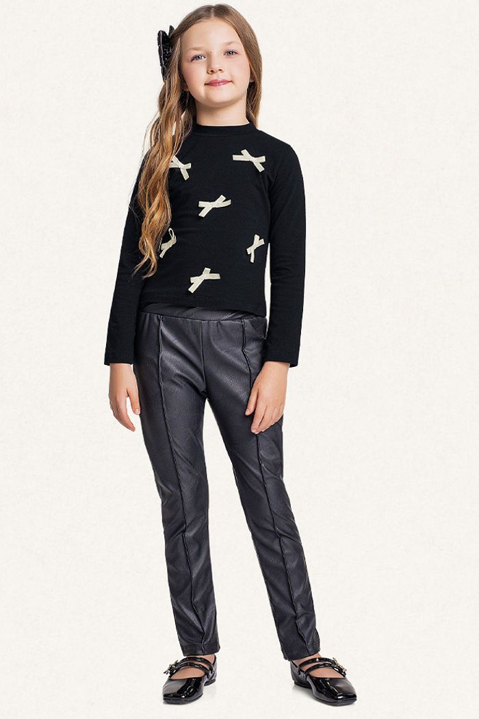 Legging em tecido PU