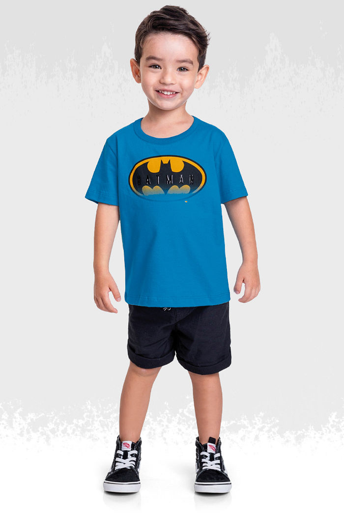 Camiseta em meia malha do batman