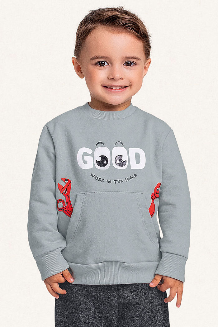 Conjunto blusão em moletom e calça em moletom molinê good work