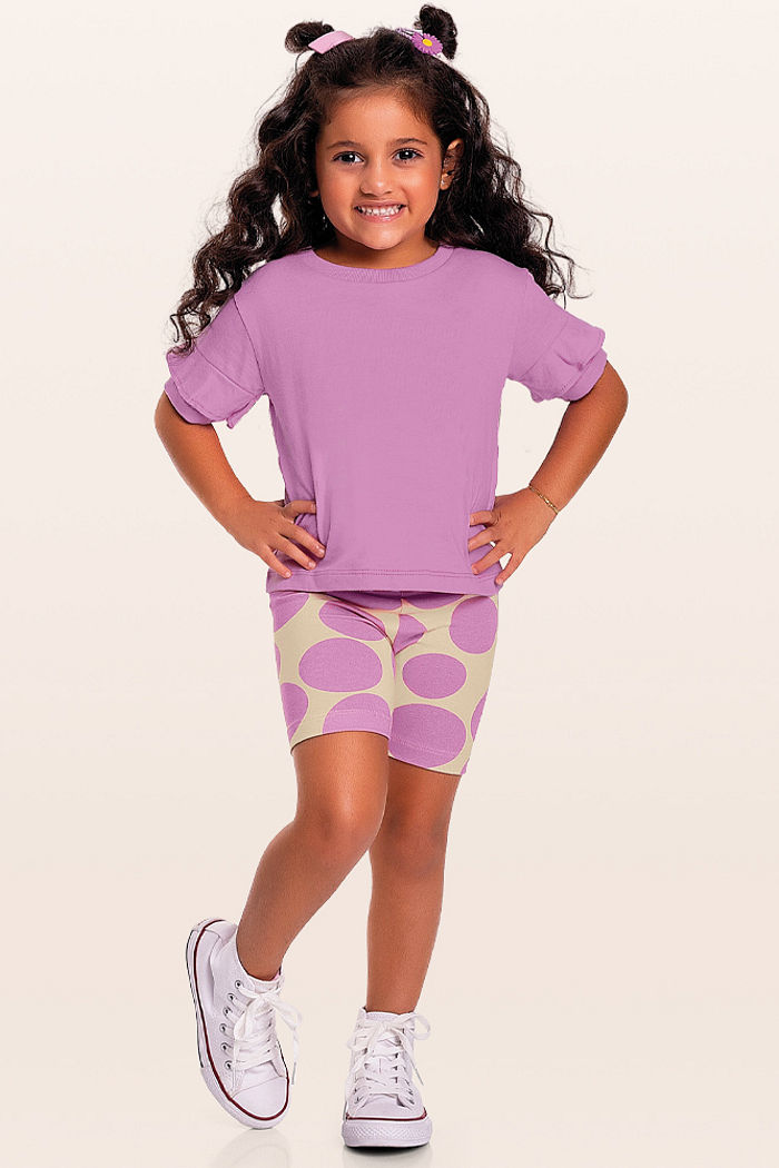 Ciclista em cotton poá fashion