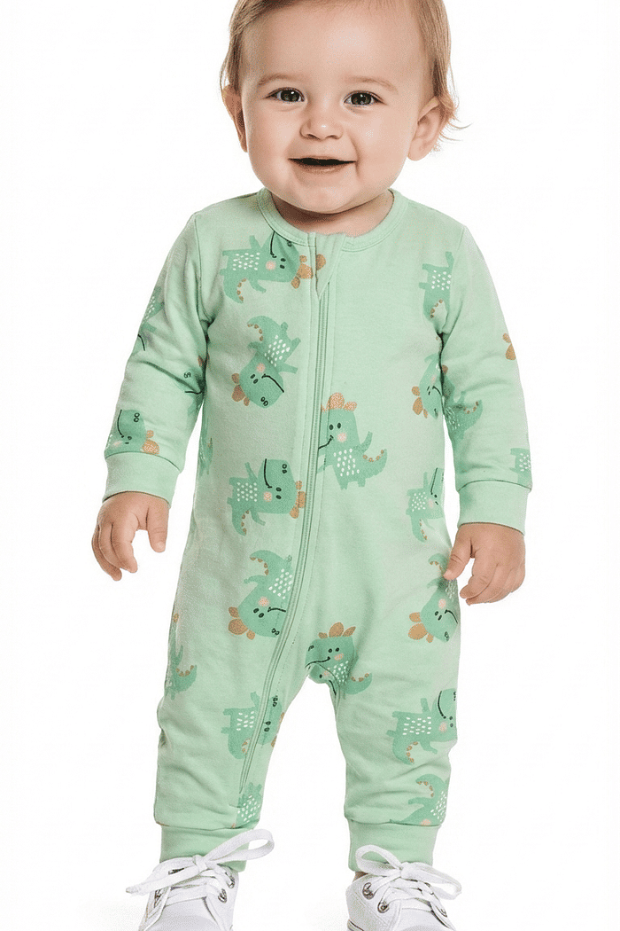 Macacão manga longa em plush