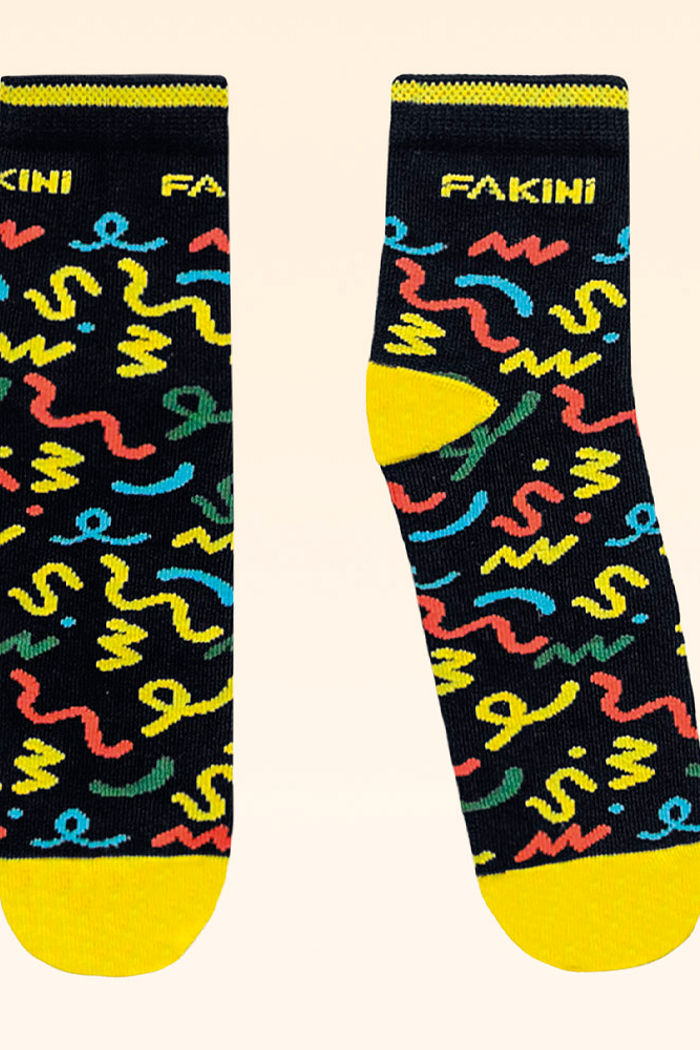 Meia cano curto colorida