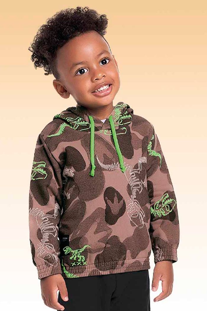 Blusão com capuz em moletom