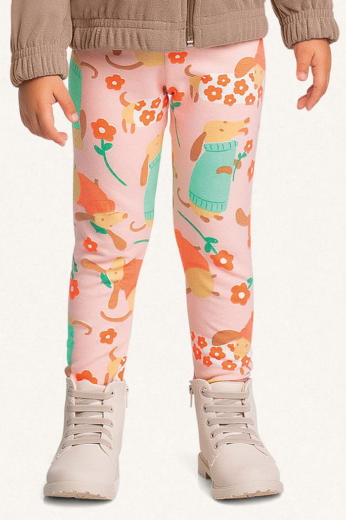 Legging em molecotton cachorrinho