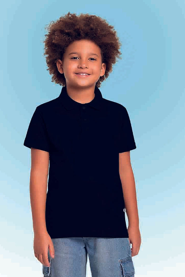 Camisa polo em meia malha