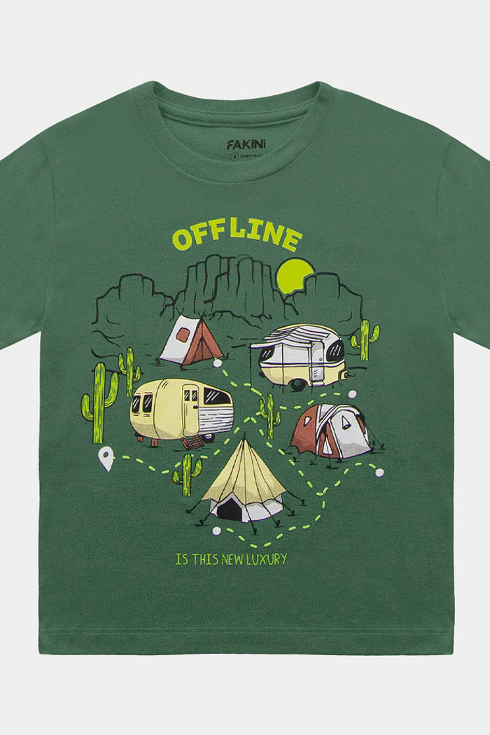 Camiseta desert com silk em relevo 3D