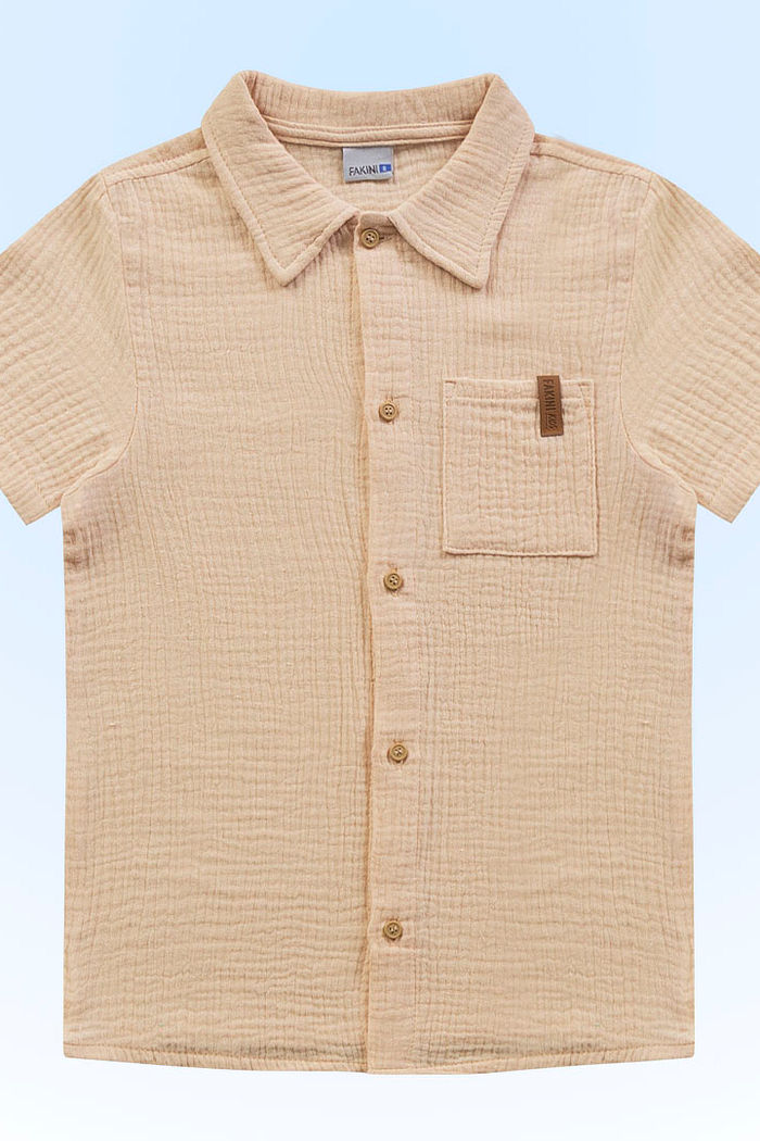 Camisa em tecido malha gase