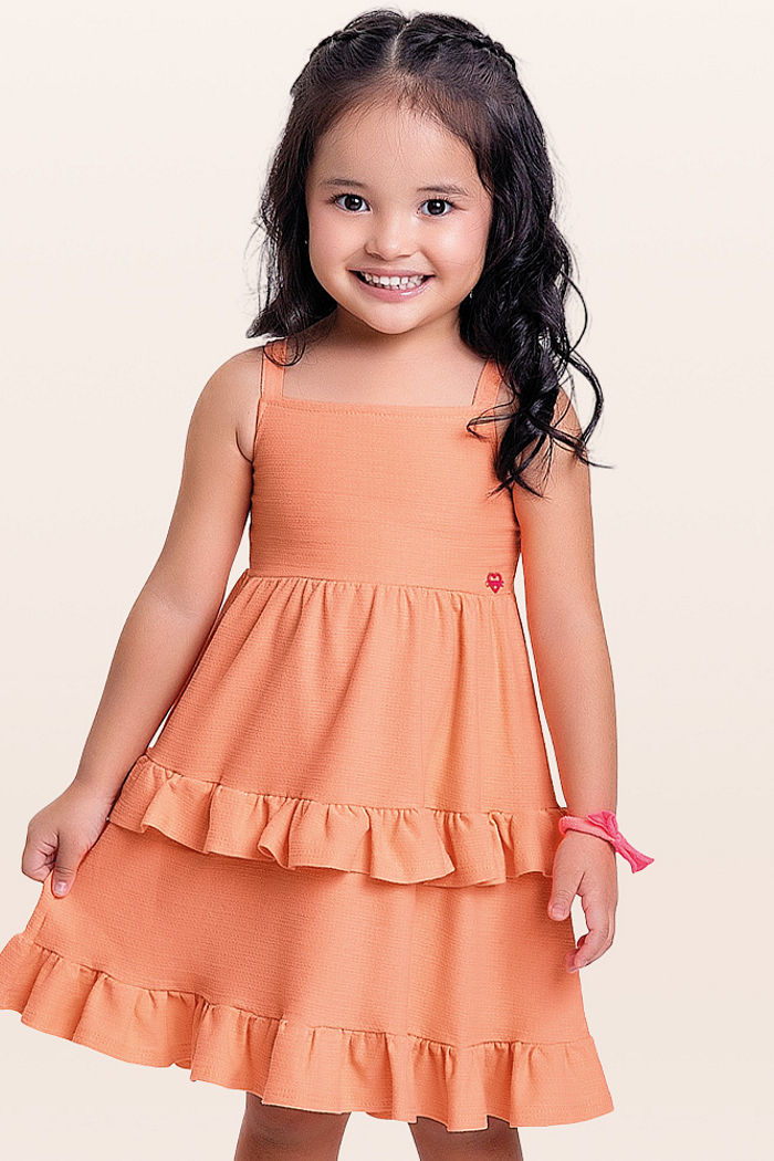 Vestido em malha florence babados