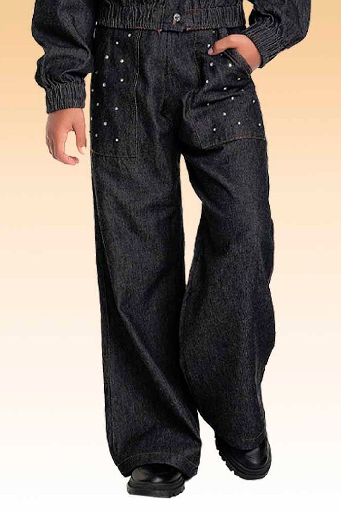 Calça wide leg em jeans