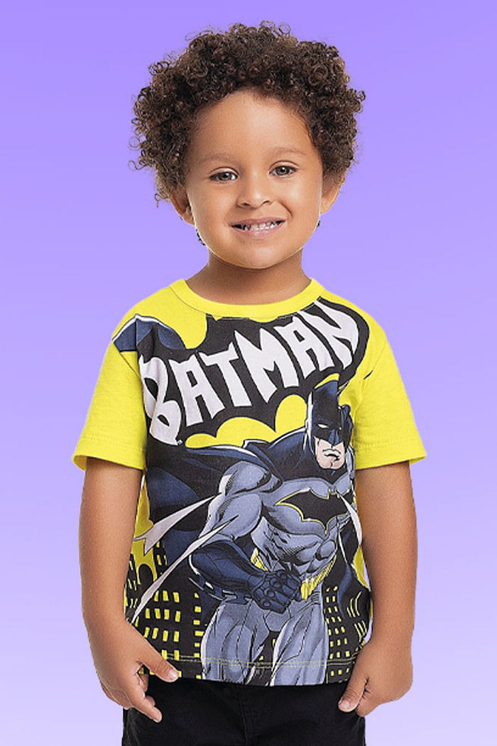 Camiseta em meia malha Batman