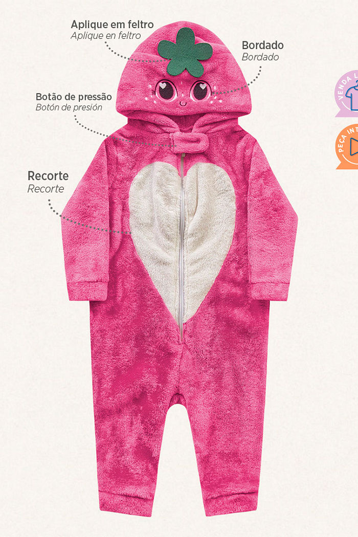 Kigurumi frutas em fleece
