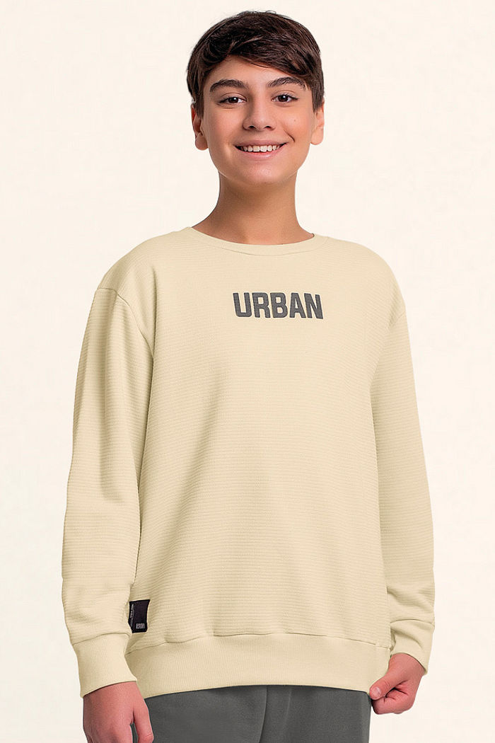 Conjunto blusão em moletom lótus e calça em moletom urban