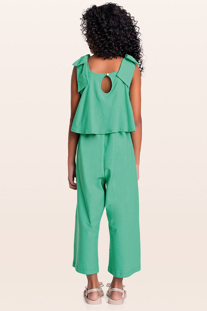 Macacão em malha florence com abertura nas costas