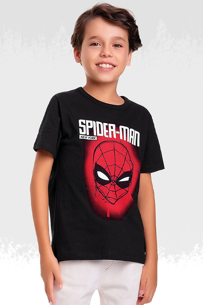 Camiseta em meia malha homem-aranha