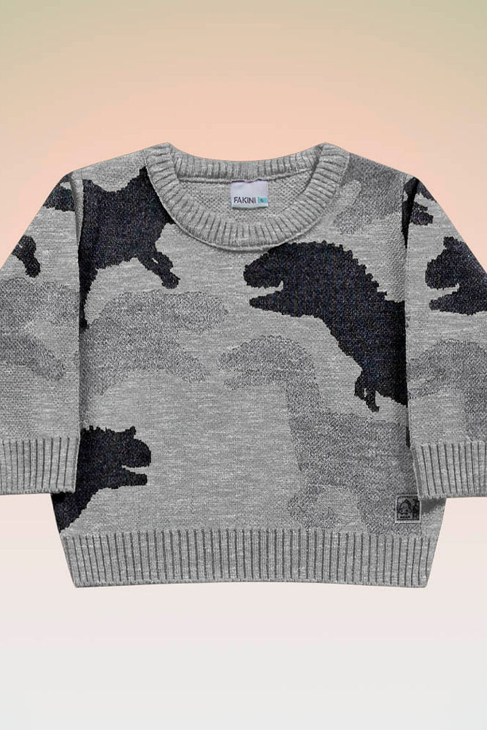 Casaco fechado em tricot