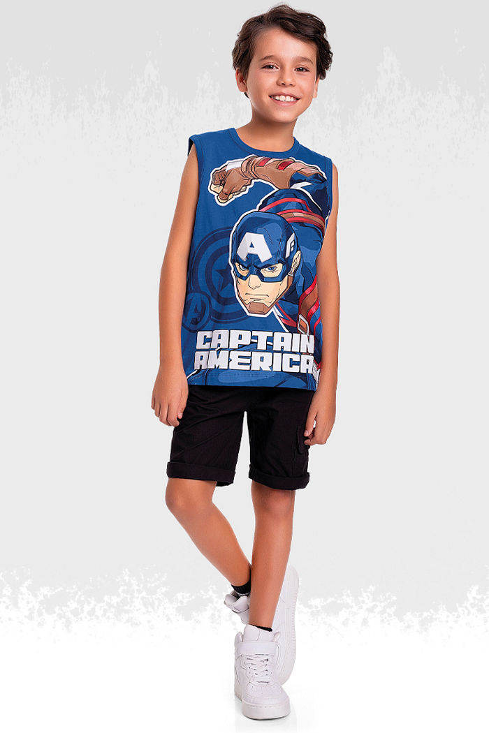 Regata em meia malha vingadores