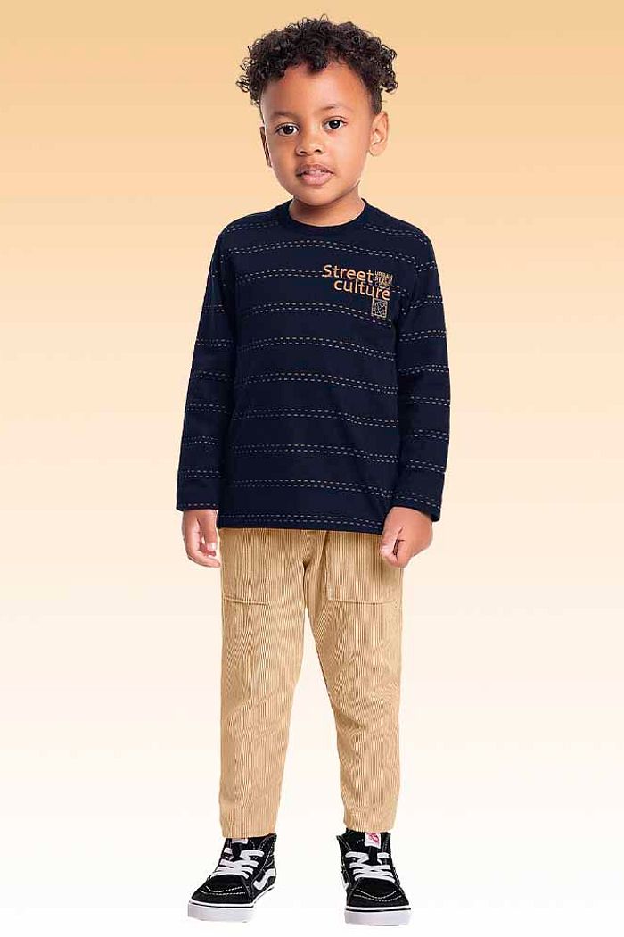 Camiseta manga longa em meia malha