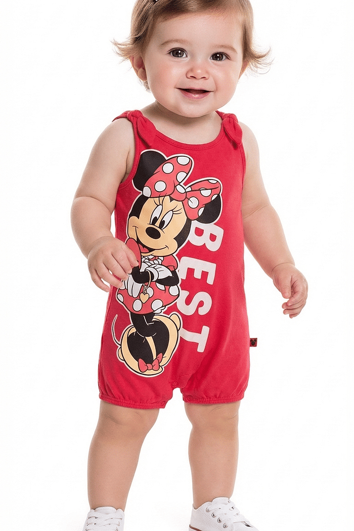 Macacão em meia malha minnie