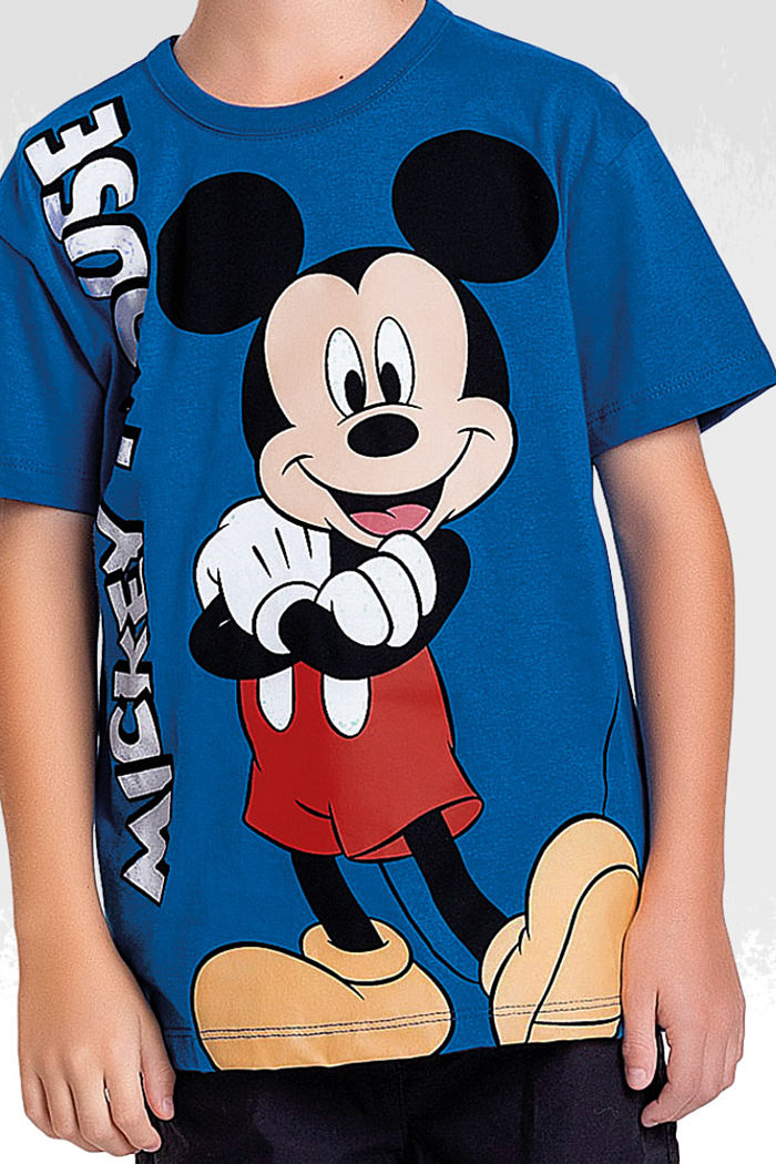 Camiseta em meia malha mickey mouse