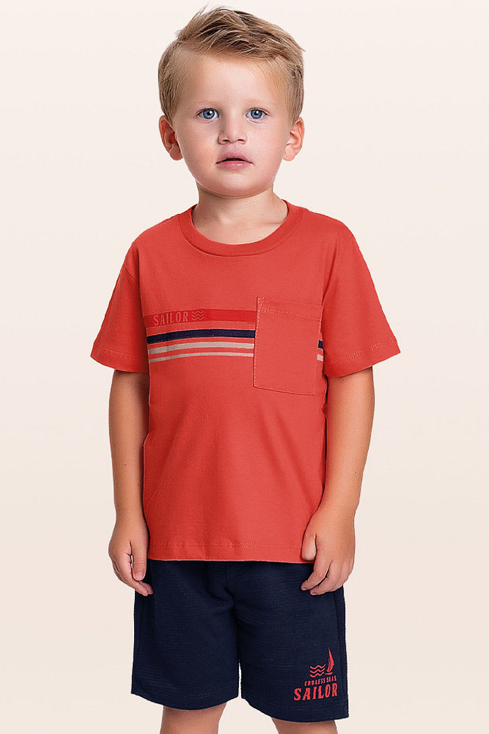 Conjunto camiseta e bermuda sailor