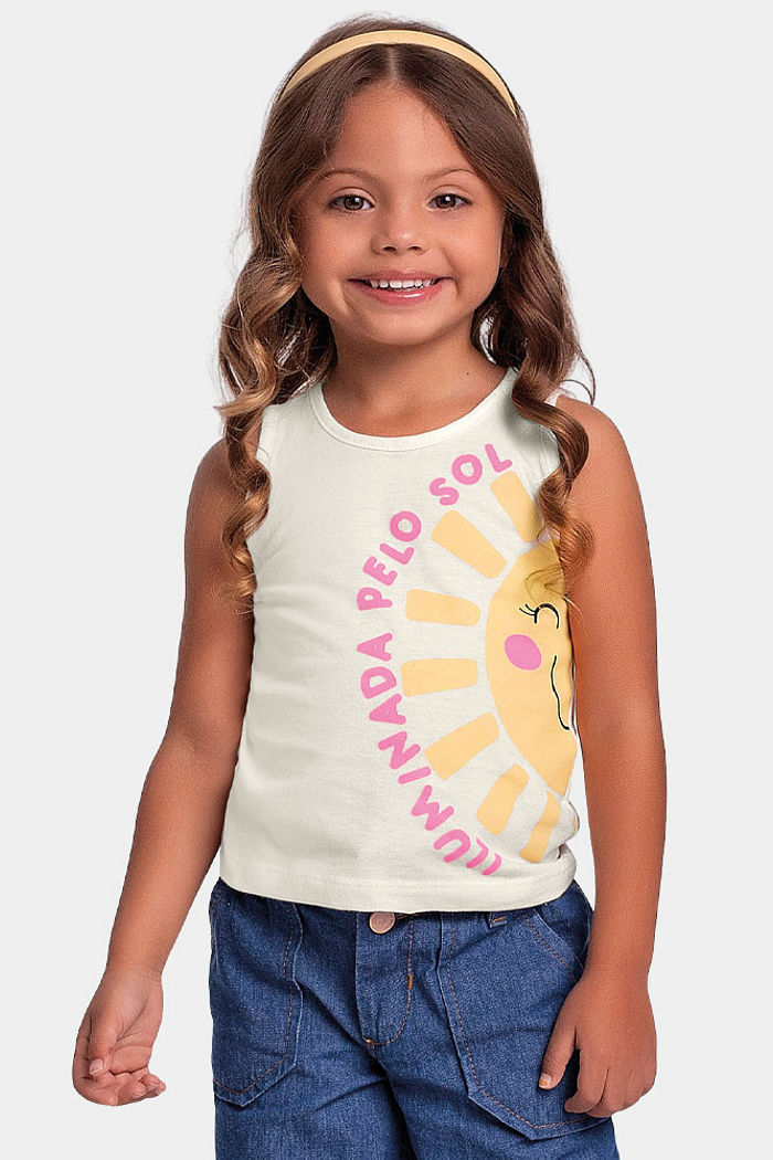 Regata com desenho de sol