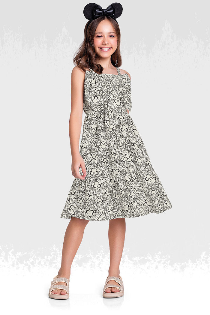 Vestido midi em meia malha minnie