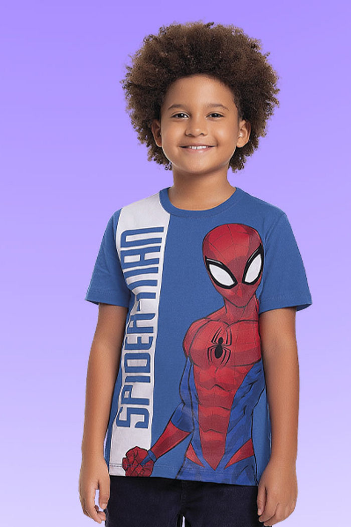 Camiseta em meia malha Homem-aranha
